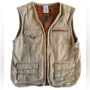 Gymboree Boys Size 5 Safari Utility Vest Tan Cotton Fishing Vest 2003 Scorpion